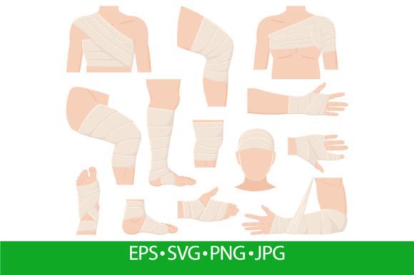 Cartoon Injured Body Parts: Graphics & Illustrations