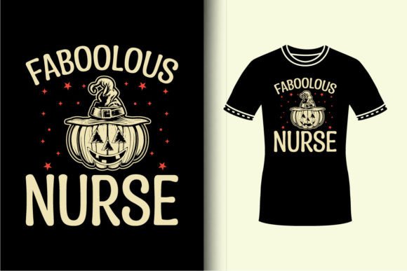 Faboolous Nurse Halloween Vintage Graphics & T-Shirt Designs