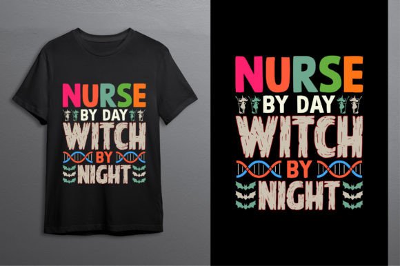 Halloween Witch Nurse Graphics for T-Shirt Designs