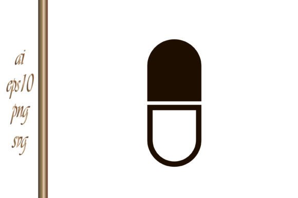 Medical Pill Stencil Graphics & Illustrations