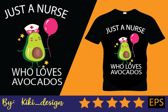 Nurse Avocado Graphics for T-Shirt Designs