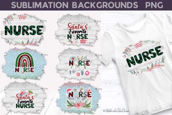 Nurse Christmas Graphics for T-Shirt Designs