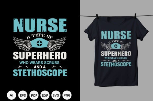 Nurse Superhero Graphics for T-Shirt Designs