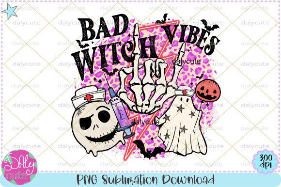 Retro Nurse Halloween PNG for T-Shirt Designs