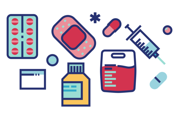 Reviewing Treatment and Medical Supplies Icons for Embroidery